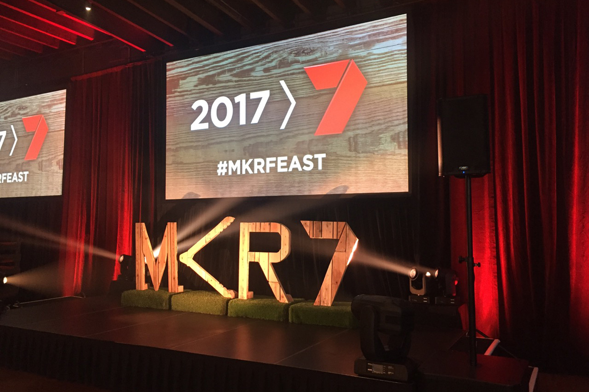 My Kitchen Rules Channel 7 MKR Event Lighting LED Screens MKRFEAST Spot Light