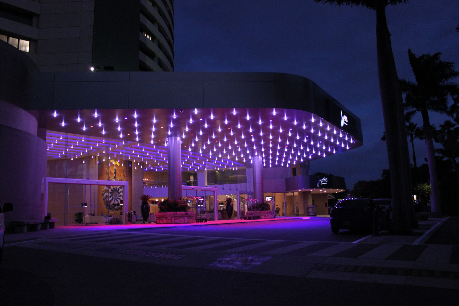 The Star Gold Coast Jupiters Casino Entrance Outdoor LED Lights