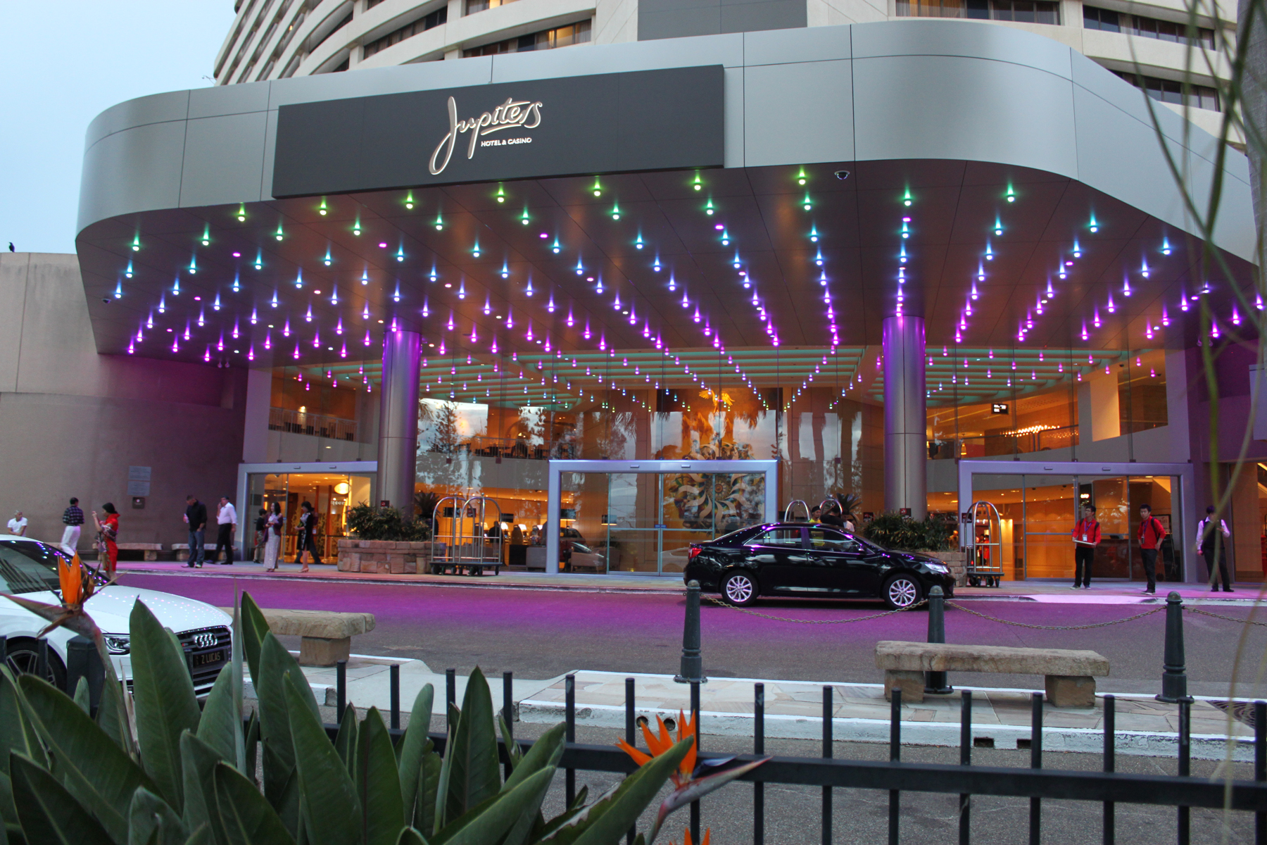 The Star Gold Coast Jupiters Casino Entrance Outdoor LED Lights