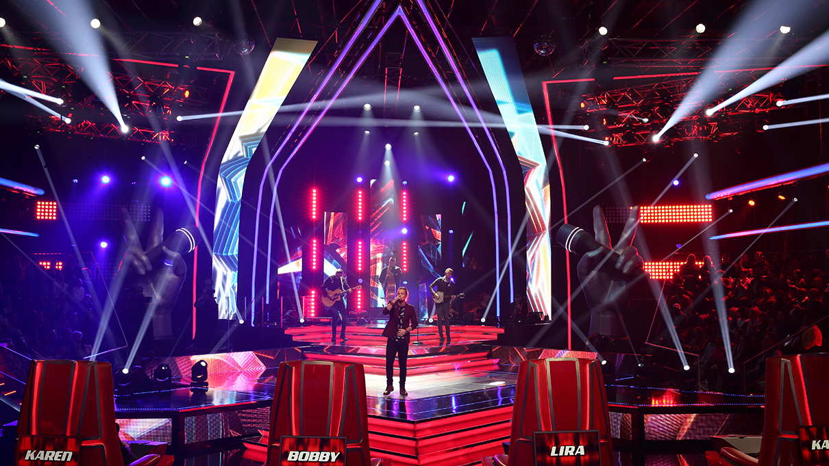The Voice South Africa TV Show Set Design Custom LED Screens and Light Show