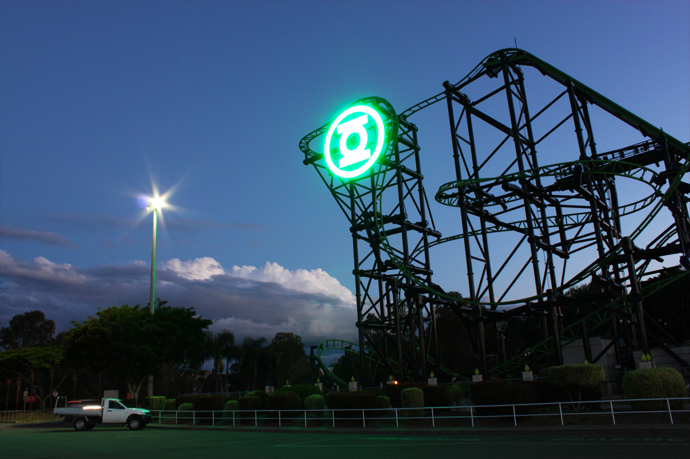 Green Lantern Roller Coaster Warner Bros Movie World Gold Coast Custom LED Signage